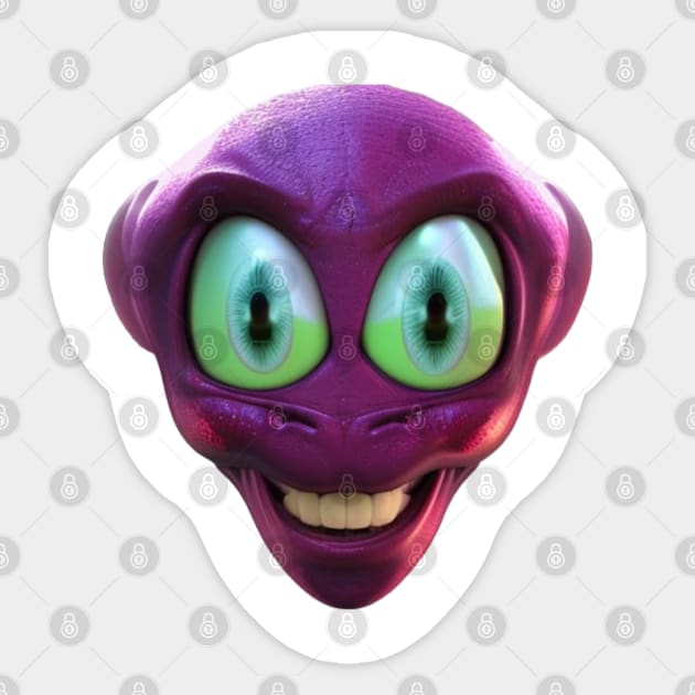 alien's face Sticker by mdr design